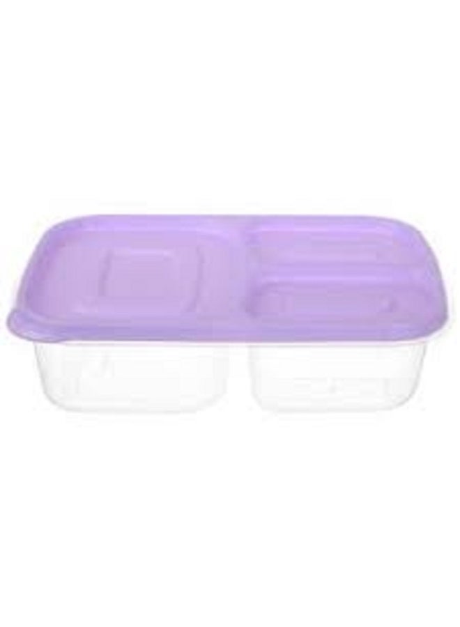 فافيلا لانش بوكس مقسم 3 أقسام – سعة 2.2 لتر – طقم 2 قطعة – سهل الفتح وآمن لغسالة الأطباق - Image 3